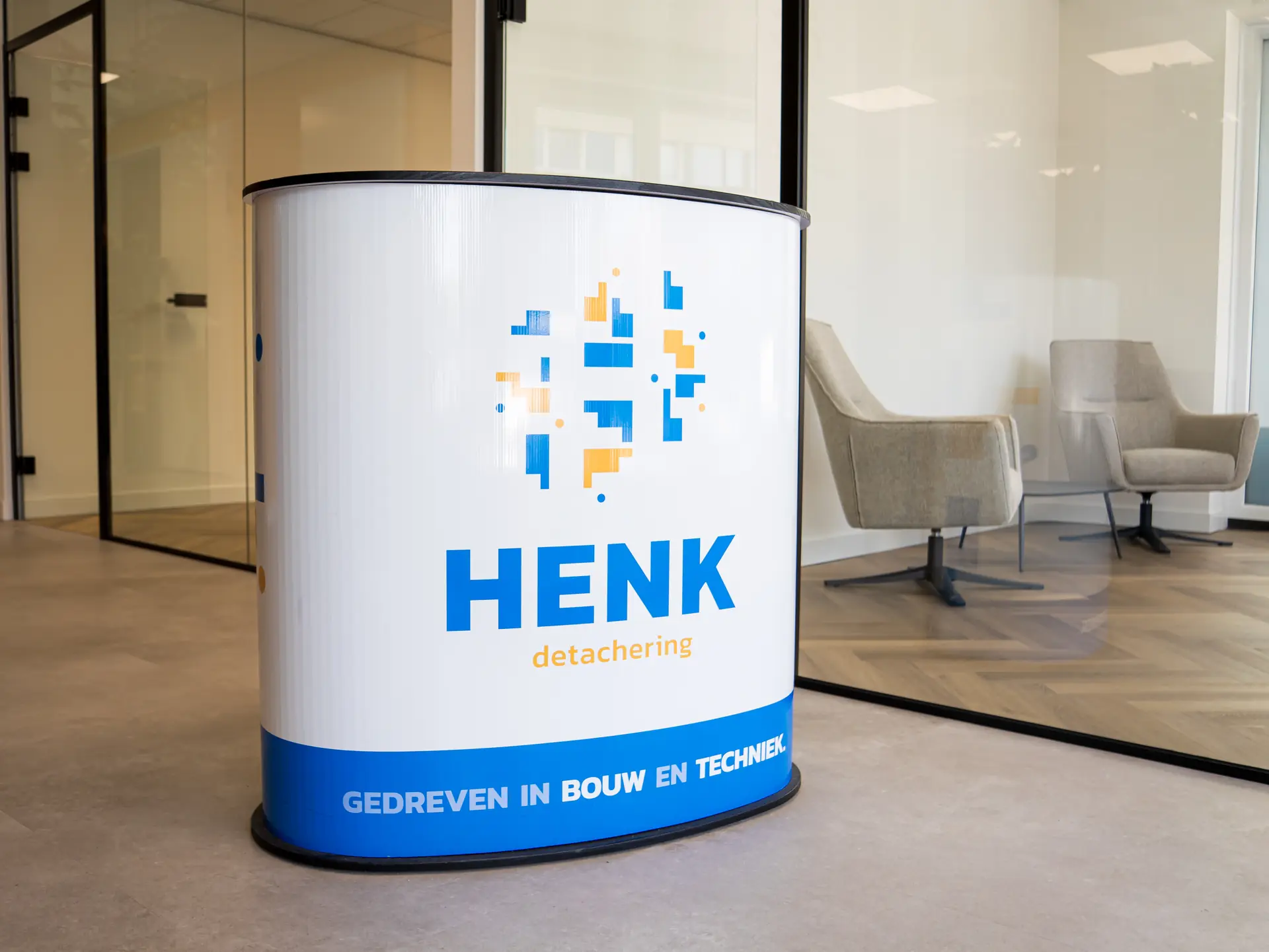 Banner van HENK detachering: gedreven in bouw en techniek