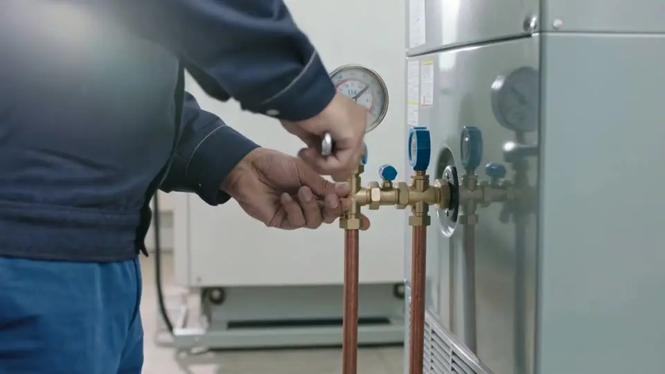 Monteur aan een installatie